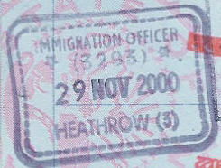 Passport Stamps United Kingdom